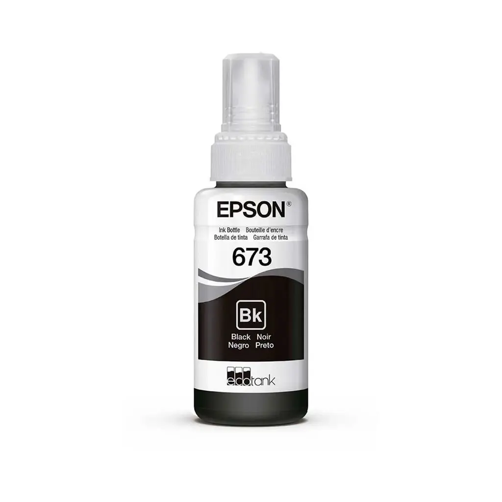 Botella-de-tinta-EPSON-673-bk1 Epson 673 BK (T6731) Noir – Bouteille d’encre Epson d’origine (C13T67314A) – Image 1