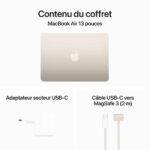Apple MacBook Air M3 13 pouces (2024) Lumière stellaire 16Go/512 Go (MXCU3FN/A) – Image 4