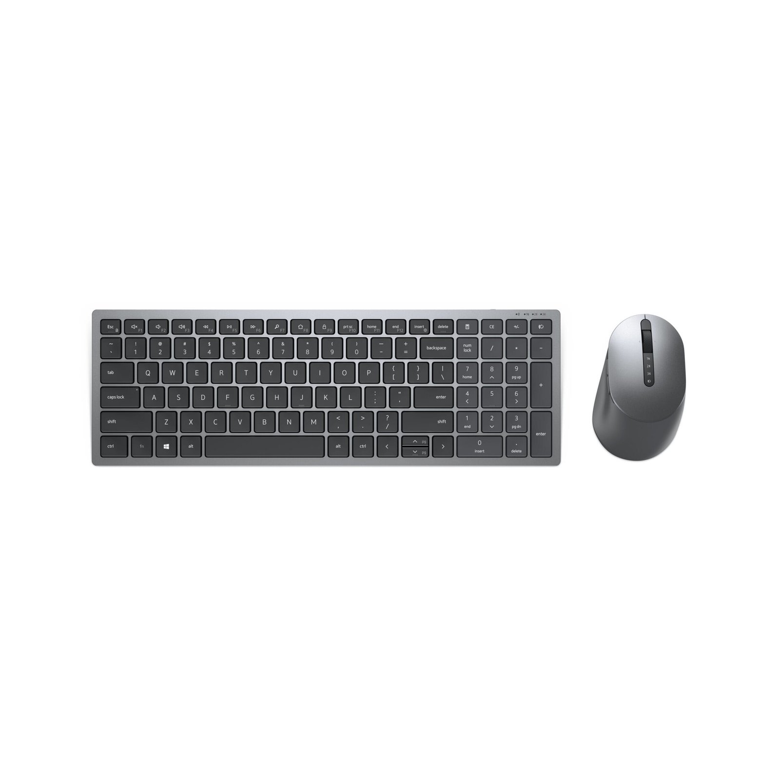 78534188_7914417561-scaled-1.jpg DELL KM7120W clavier Souris incluse Bureau RF sans fil + Bluetooth Espagnole Gris, Titane - Image 1
