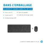 COMBINAISON SOURIS ET CLAVIER SANS FIL HP 330 (2V9E6AA) – Image 3