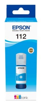 Bouteille d’encre Epson EcoTank 112 – Cyan (C13T06C24A)