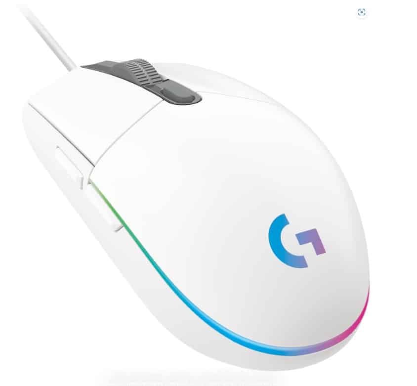 910-005824.jpg Souris filaire Logitech G102 LIGHTSYNC – Blanc (910-005824) - Image 1