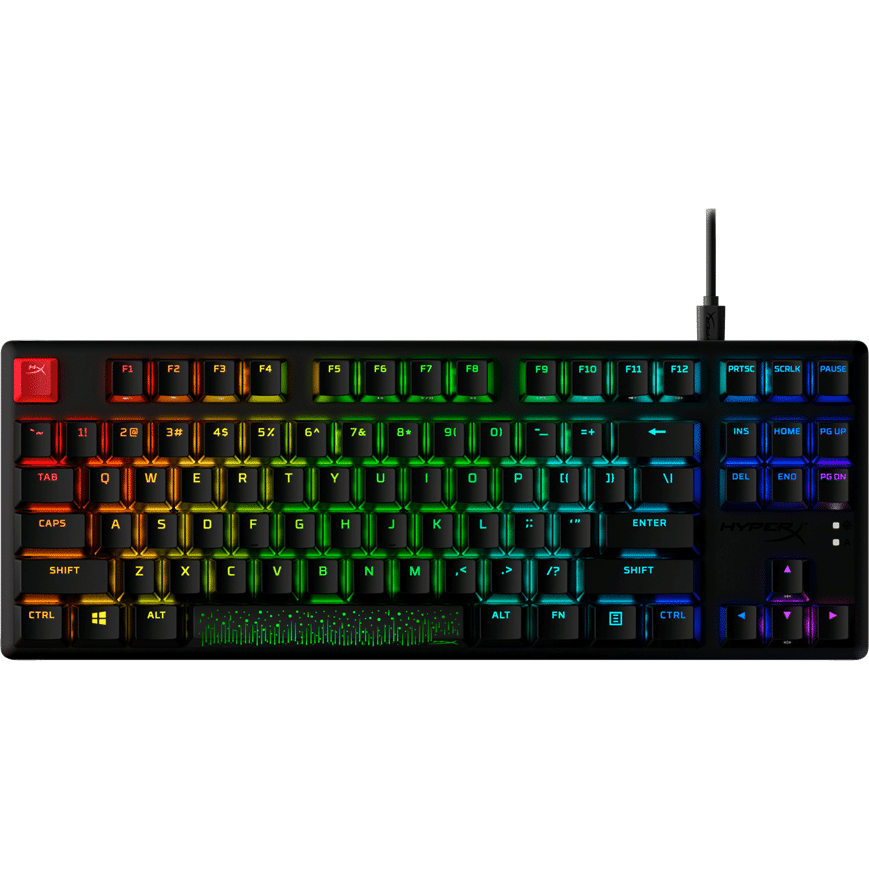 HX ALLOY ORIGINS CORE PBT KEYBOARD (1) HyperX Alloy Origins Core PBT – Clavier mecanique Gaming RGB – Red Switch (639N7AA#ABF) – Image 1