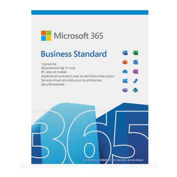 KLQ-00667 SSS Microsoft 365 Business Standard Français – 1 an – 5 PC ou MAC pour 1 utilisateur (KLQ-00667) – Image 1