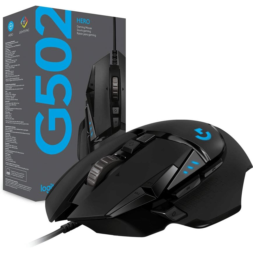 LOGITECH-G502-HERO-HIGH-PERFORMANCE-3.png Souris Gamer Filaire Logitech G502 Hero USB (5099206080270) - Image 1