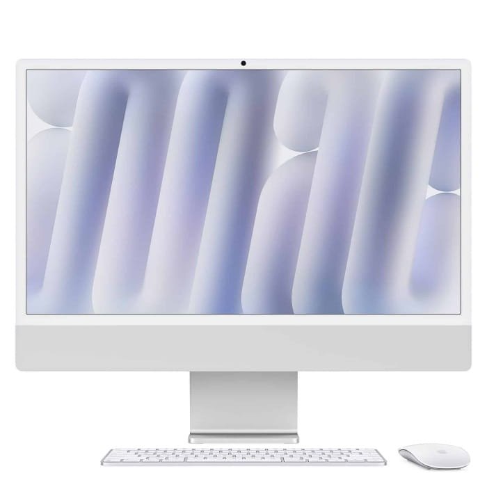 MWUV3FN-A-silver-700x700-1.jpg Apple iMac M4 (2024) 24″ 16 Go 256 Go Silver (MWUU3) - Image 1