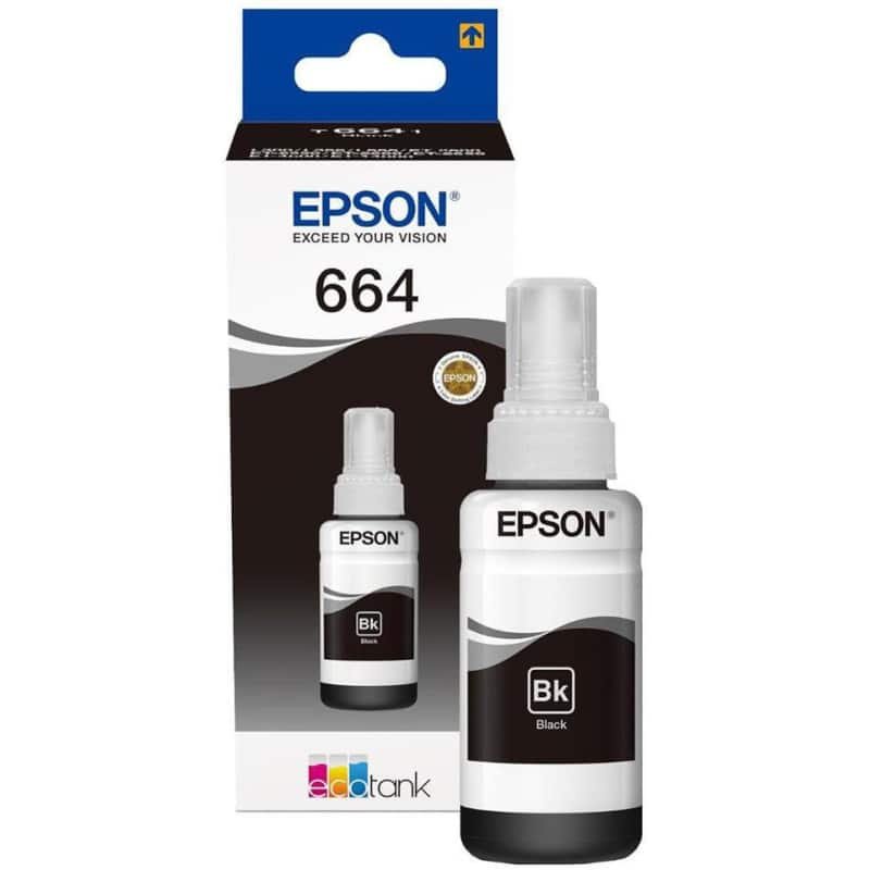 bouteille-d-encre-epson-664-bk-t6641-noir-d-origine-c13t66414a Epson 664 BK (T6641) Noir – Bouteille d’encre Epson d’origine (C13T66414A) – Image 1