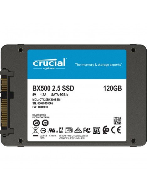 bx500-crucial-disque-dur-ssd-interne120gb-sata-6-gb-s-25-3d-nand-1.jpg Disque Dur Externe Crucial BX500 120 Go SSD SATA (CRUCIAL120SSD) - Image 1