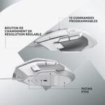 Souris Gaming Logitech G502 X avec fils- Blanche (910-006147) - Image 2