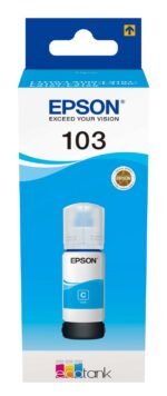 Epson 103 Cyan – Bouteille d’encre Epson EcoTank d’origine (C13T00S24A) – Image 2