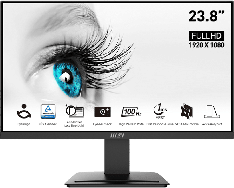 ecran-238-full-hd-msi-pro-mp2412-9s6-3ba9ch-042.png Écran 23.8″ Full HD MSI Pro MP2412 (9S6-3BA9CH-042) - Image 1