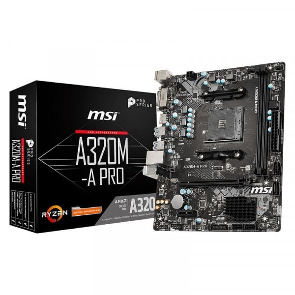 msi-a320m-a-pro Carte mère Micro ATX Socket AM4 AMD A320 (MSIA320M) – Image 1