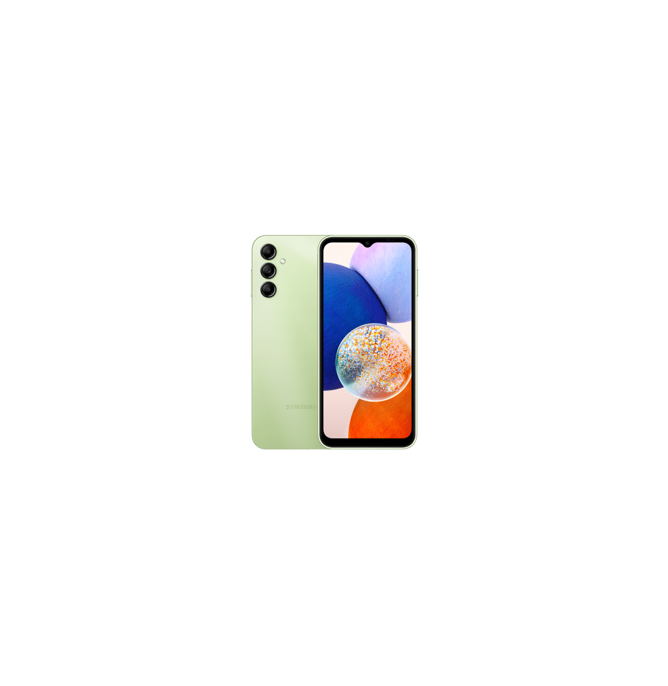 smartphone-samsung-a14-light-green-66-octa-core-4go-128go-android-4g-dual-sim-13mpx-50mpx-5mpx-2mp-sm-a145plggmwd.png Smartphone Samsung Galaxy A14 – Vert clair (SM-A1475FLGGMWD) - Image 1